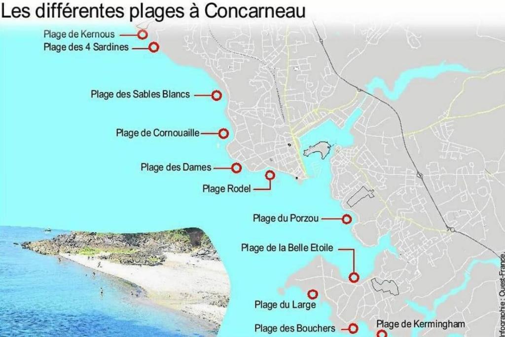 Vue Mer, Et Centre A Pied * Concarneau